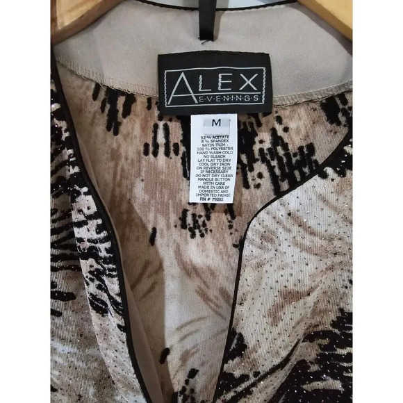Alex Evenings women's brown long sleeves button-down career wear jacket - medium - Picture 6 of 9